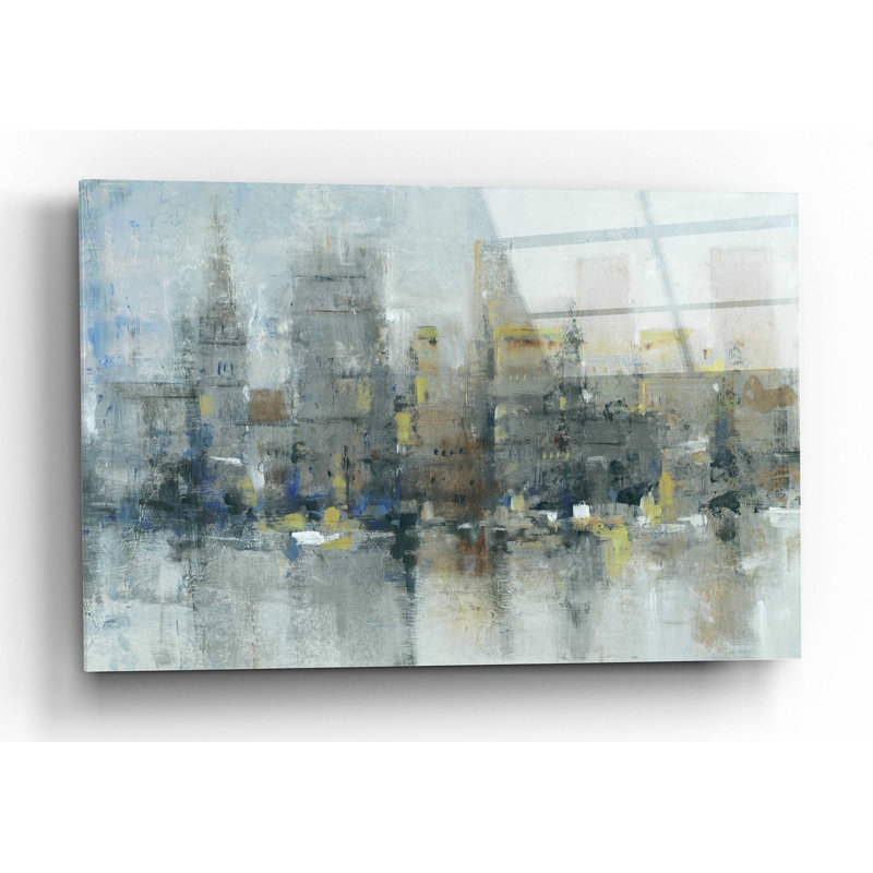 «City Proper I» par Tim O'Toole, art mural en verre acrylique, H 12 po x l 16 po x P 0,13 po