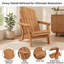 Chaise Adirondack classique de style côtier en bois de pruche massif avec cadre pliable-2134519113-2134519116
