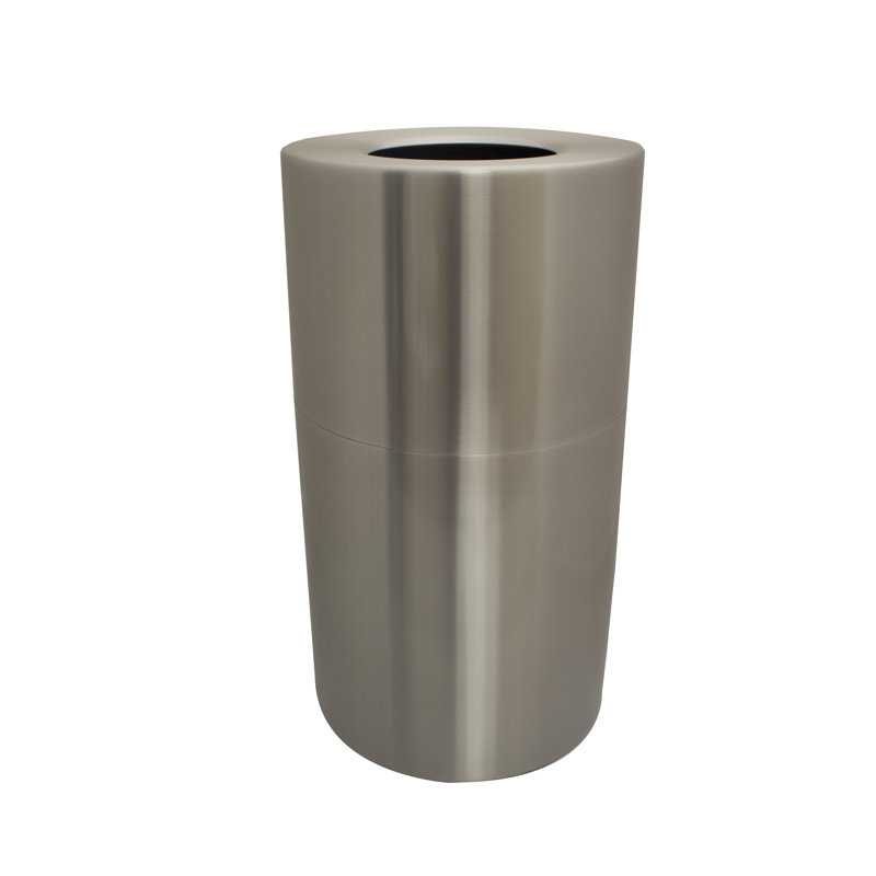 Poubelle à réceptacle Stadium Series Aluminum, Veiné argent, 24