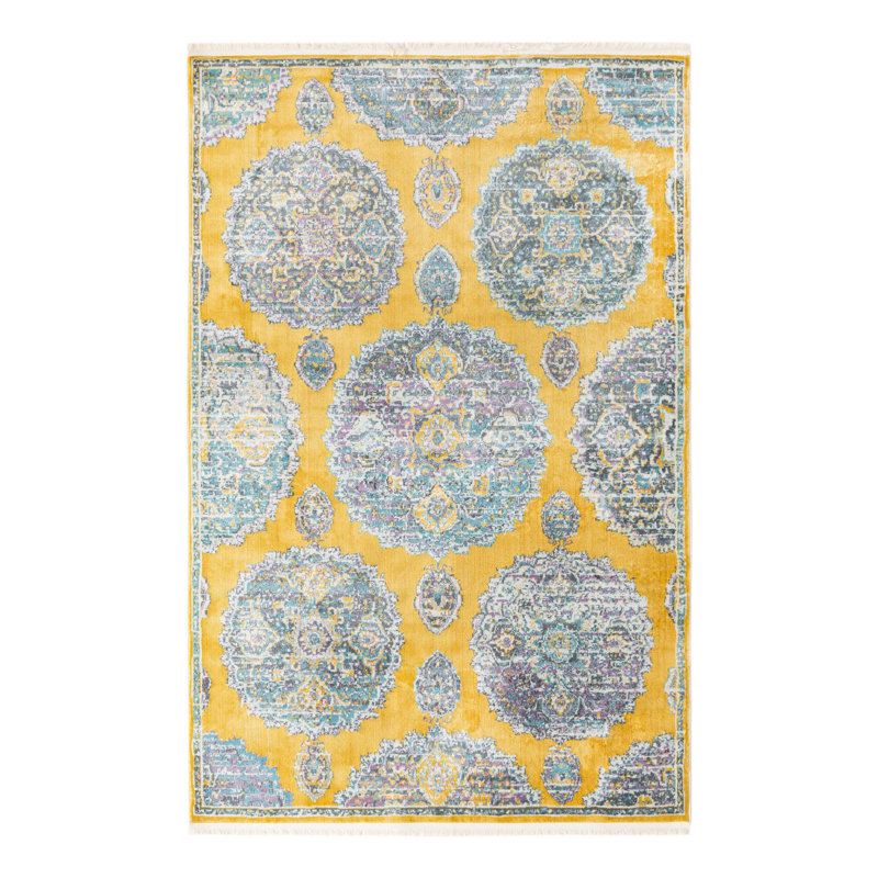 Haefner Floral Indoor Rug, Rectangle 5'5" x 8'