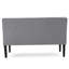 Tissu revêtu de tissu gris de 50 po, structure en bois massif, lin de haute qualité pour un design relaxant et contemporain, confortable pour votre maison, moderne pour améliorer l'esthétique