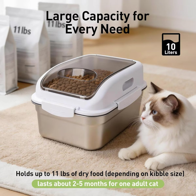 Contenant pour aliments en acier inoxydable, 10L