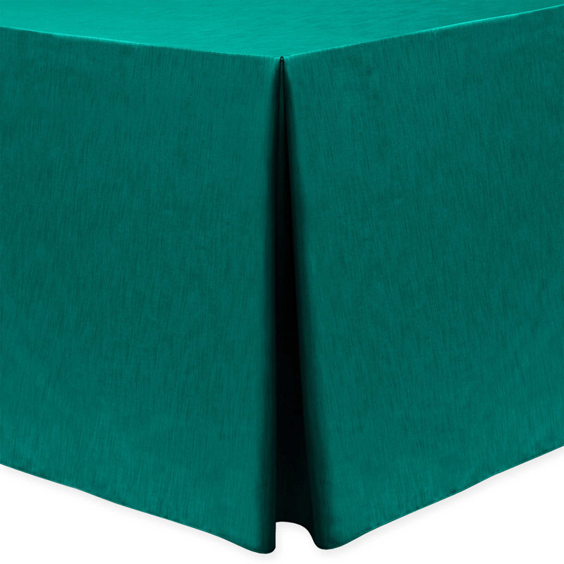 Majestic Solid Color Tablecloth, 5, Pine Green, 90" x 66"