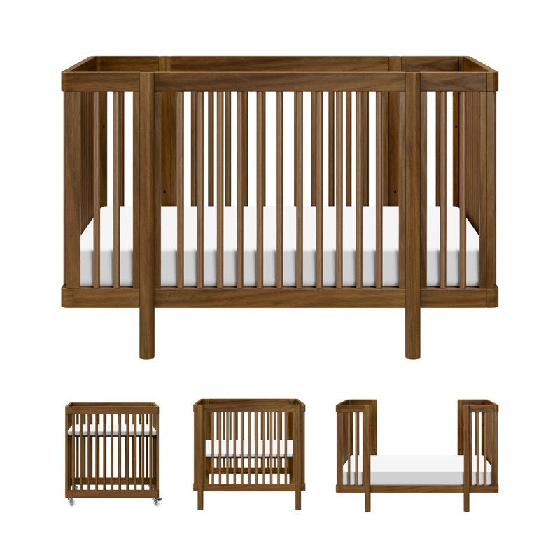Pogo 8-in-1 Convertible Crib, Natural Walnut