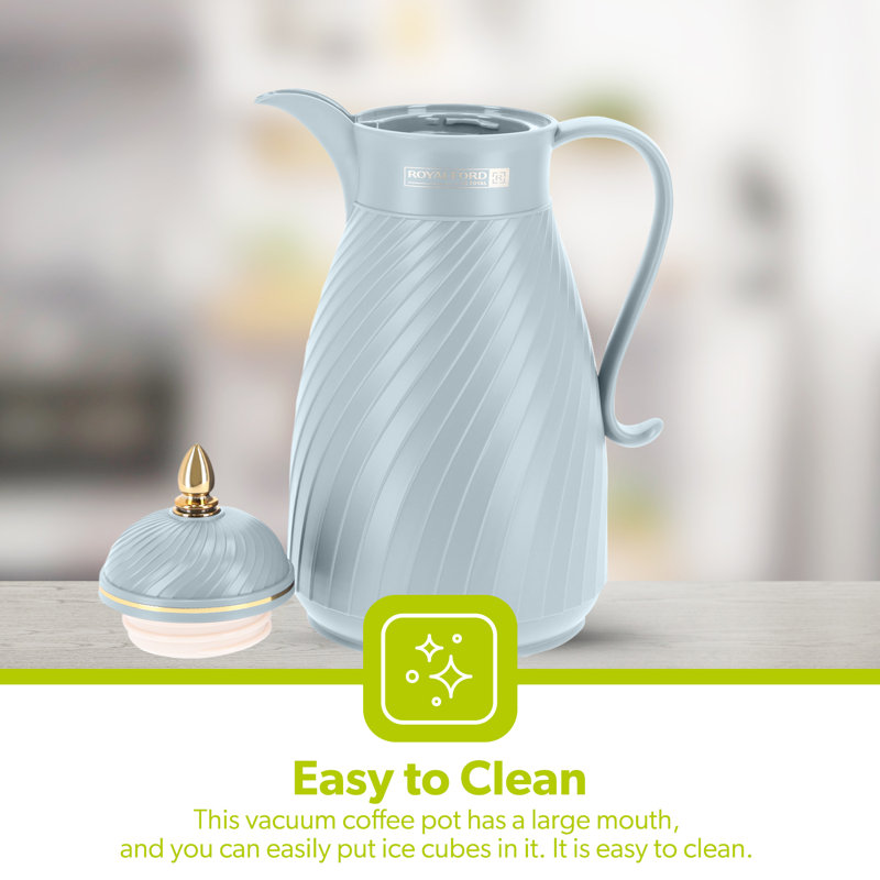 ROYALFORD Vacuum Flask | Vacuum Insulated Tea Carafe 1000ML | Heat & Cold Retention, Thermal Insulated Airpot | Insulated jug Preserves Flavor & Freshness, Household Office Hot Water Kettle Pot