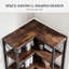 79" Corner Bookshelf, 7-tier Industrial Corner Bookcase, Tall Corner Shelf Storage Display Rack