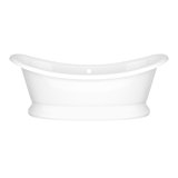 Marlborough 74-7/8" x 34-1/4" Freestanding Soaking Bathtub in Volcanic Limestone™ with Overflow Hole