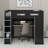 Full Size Wood Loft Bed With Desk,Wardrobe,Ample Storage Space,And RGB LED Light-668867109