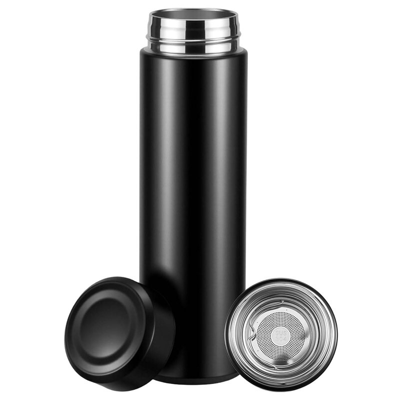 Bouteille d'eau isotherme en acier inoxydable 17 oz (noir)