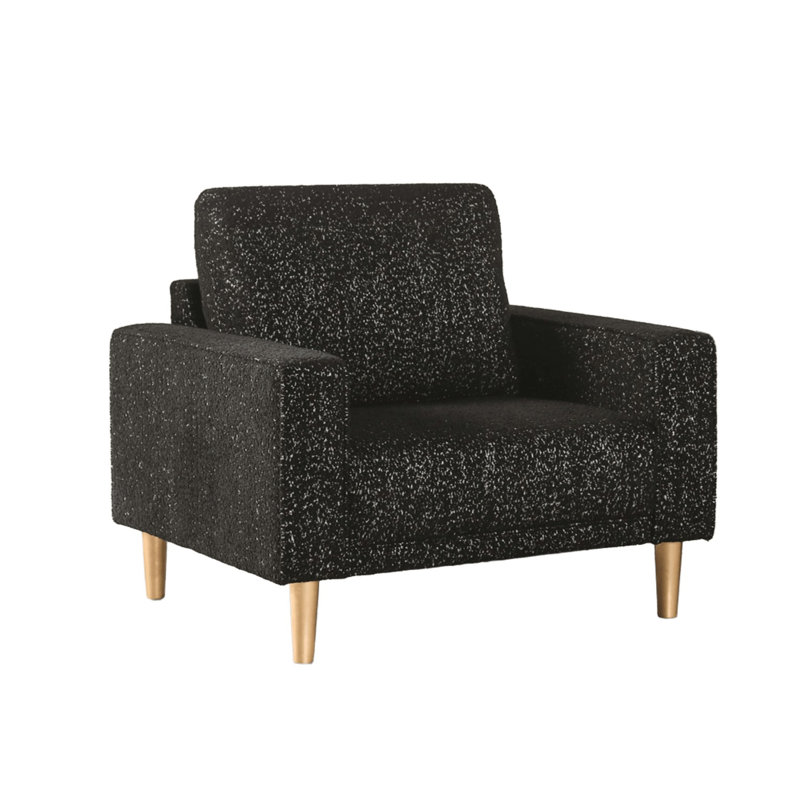 Chaise contemporaine l 39,4 po, noir, Noir