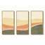«Minimalistic Retro Landscape II», reproduction de cadre flottant sur toile 3 pièces-893776722-893776726