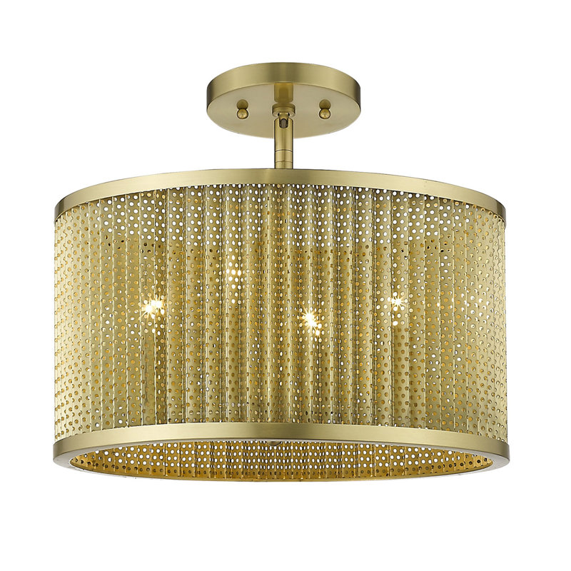 Luminaire suspendu tambour 4 lumières Connally