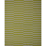Hand Woven Cotton and Wool Striped Area Rug