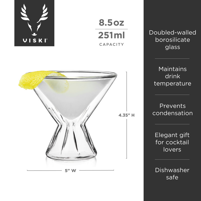 Double Walled Martini Glasses