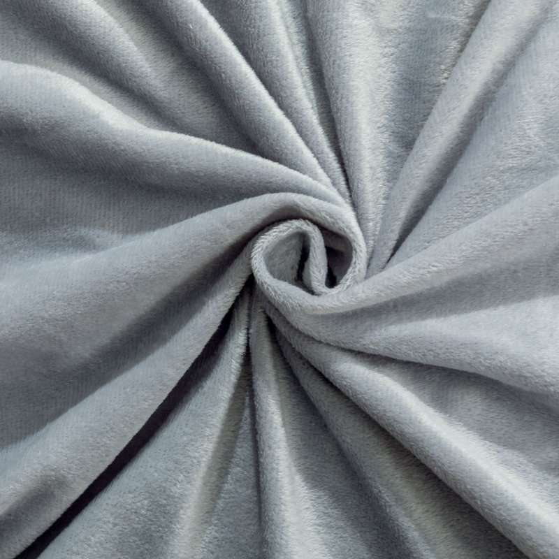 3 Pieces Comforter Cover Set, Flannel Duvet Cover Set With Zippered - NTBAY, Twin, Light Gray