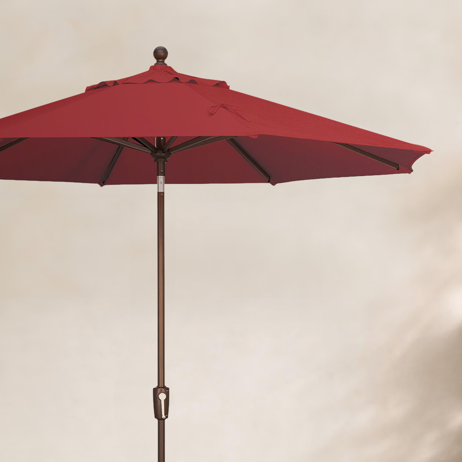 Canela 9' Market Umbrella, Bronze, Really Red