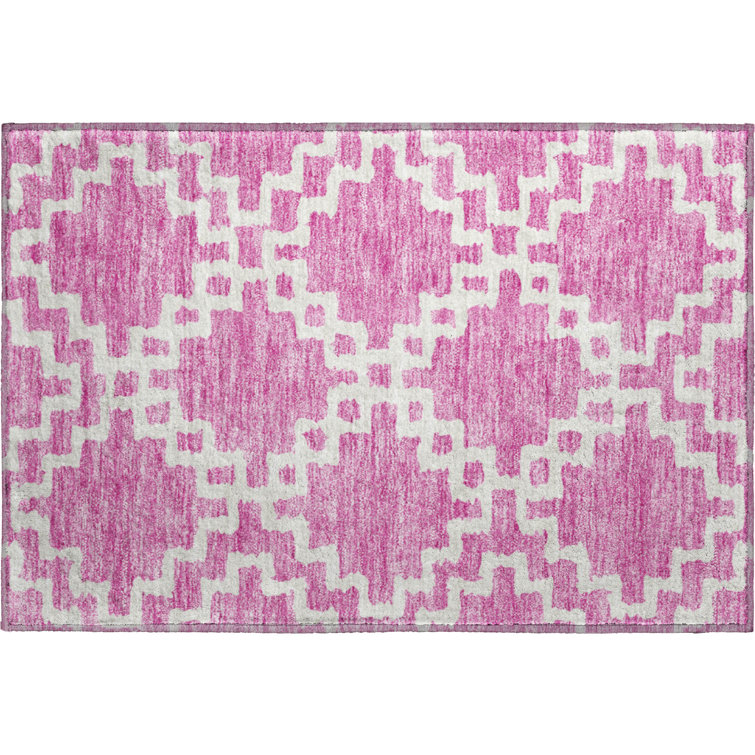 Premium Machine Washable Prisco Blush Rug