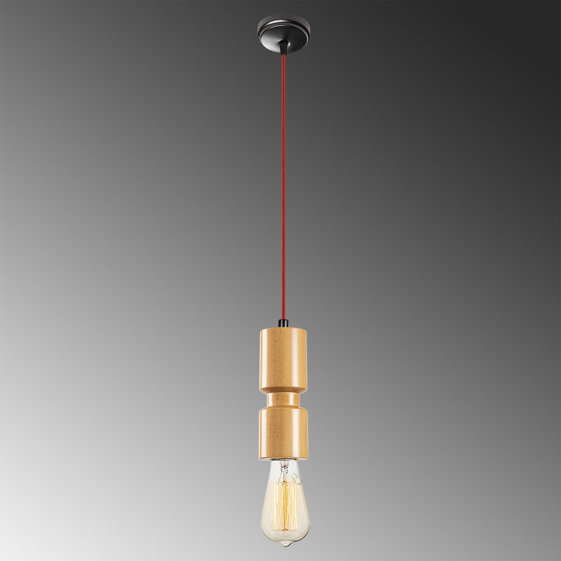 Luminaire suspendu à 1 lumière Aidien, Jaune