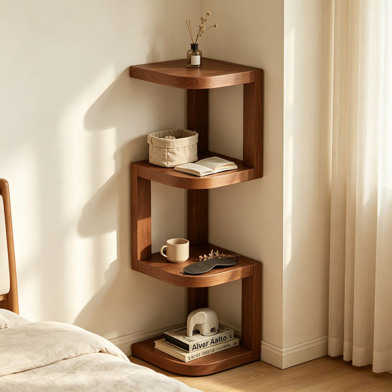 68 cm H x 20 cm W Corner Bookcase