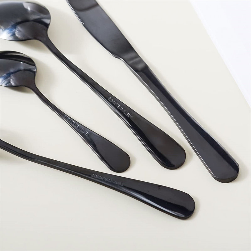 Latitude Run Aaven 16 Piece Stainless Steel Cutlery Set , Service for 4, Silver