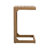 C-shape end table  Brown