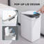 Ensemble de 2 poubelles de salle de bain avec couvercle