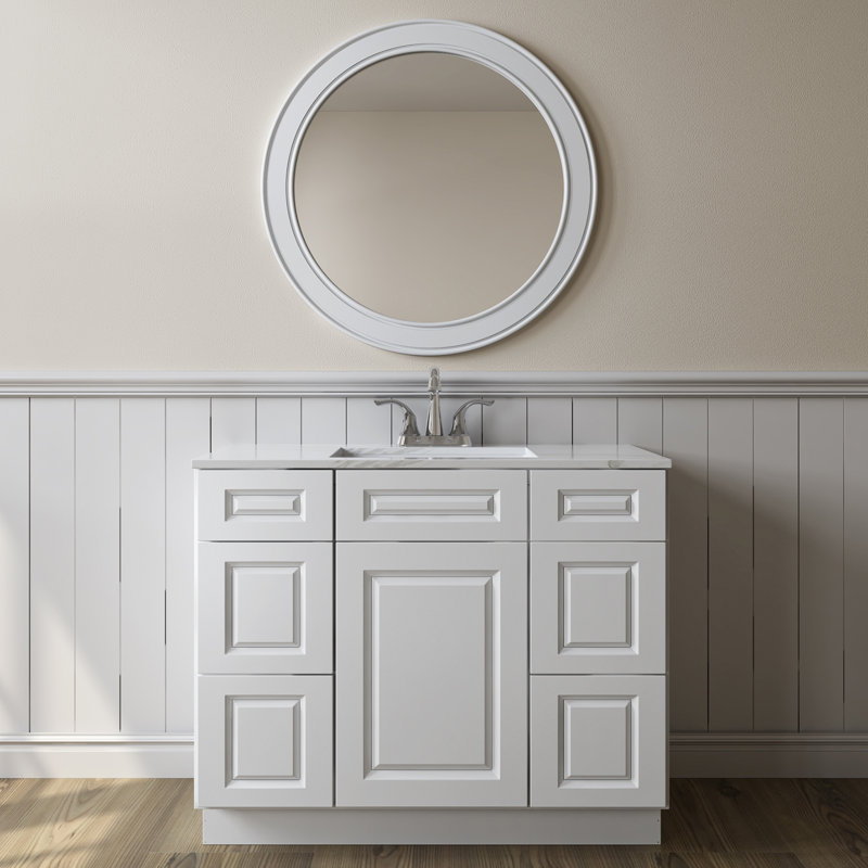 Cozy Design 42'' Single Bathroom Vanity Base Only, Traditional White