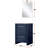 Lafarre 24'' Single Bathroom Vanity with Marble Top with Mirror-97832499-113058166