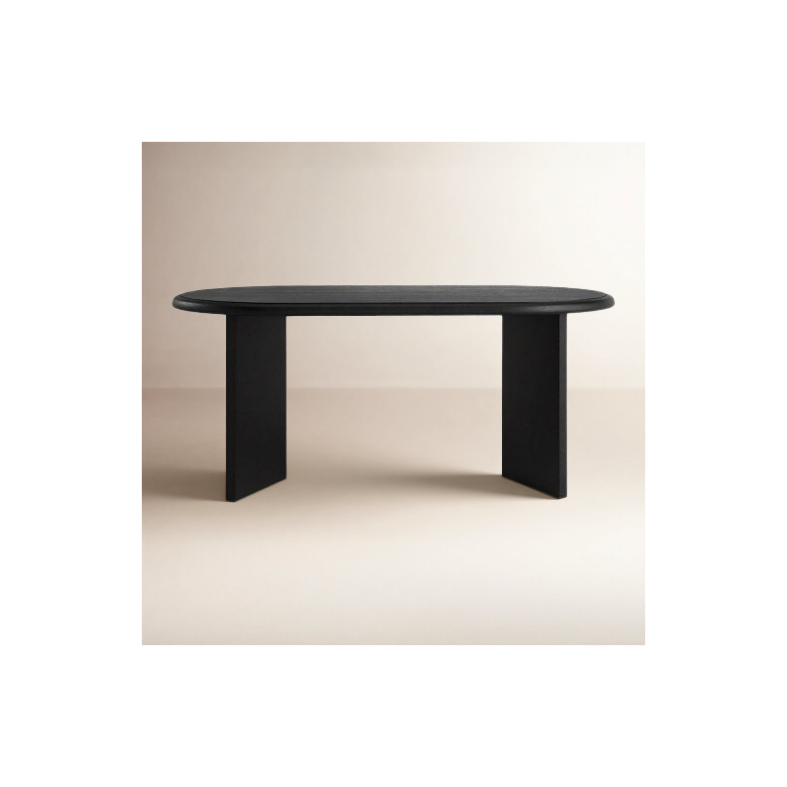 Brix 72'' Oval Dining Table, Matte Black