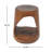 Wood-Like Texture MGO Hollow Side Table-2112297758