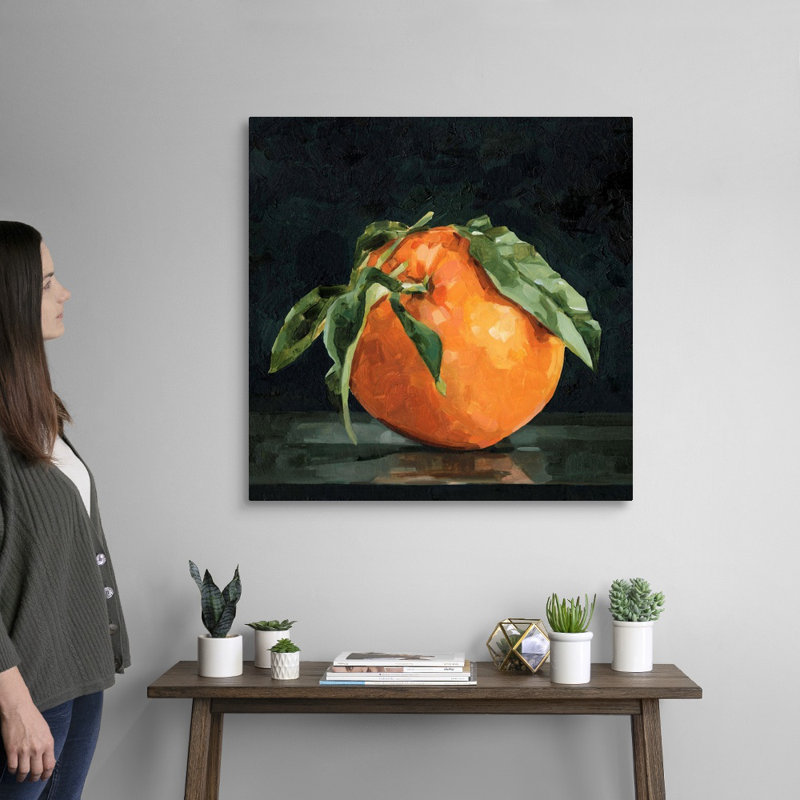 «Dark Orange Still Life II» par Emma Caroline - reproduction d'art sur toile, H 30 po x l 30 po x P 1,25 po, Toile tendue