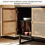 Armoire de rangement rétro en bois de frêne blanc