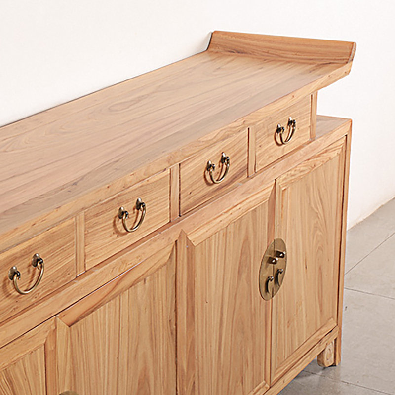Handcrafted Elm Wood Sideboard