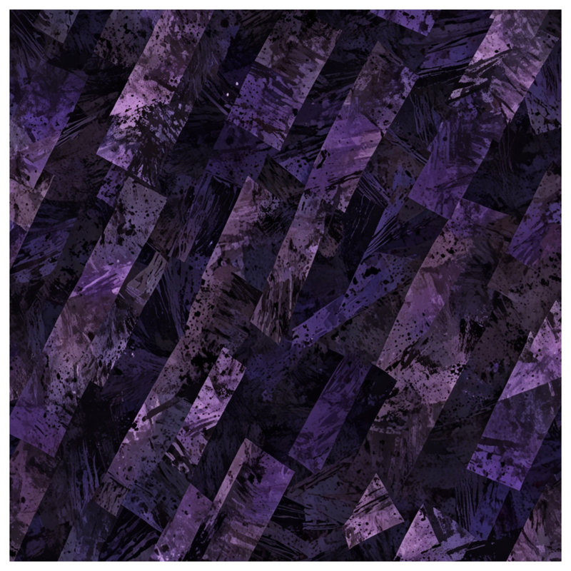 Édredon mauve à motif géométrique abstrait, Simple extra long