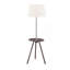 Table d'appoint ronde 57 "avec lampe et centrale électrique 57"