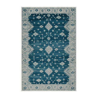 Machine Washable Overdyed Green Area Rug