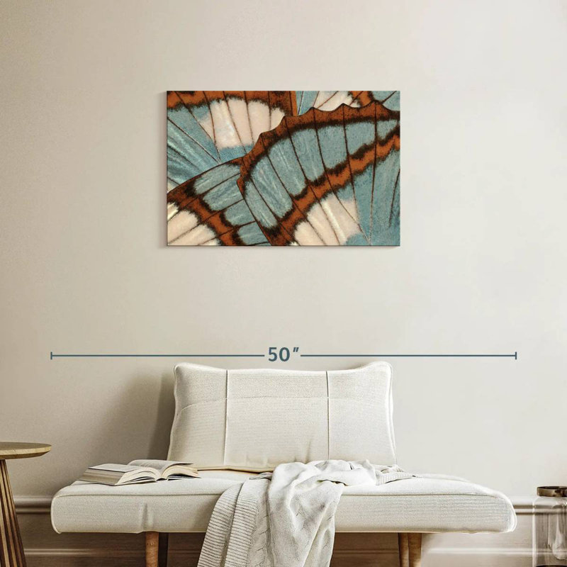 Brampt Blue Brown Butterfly Wings, 20" H x 30" W