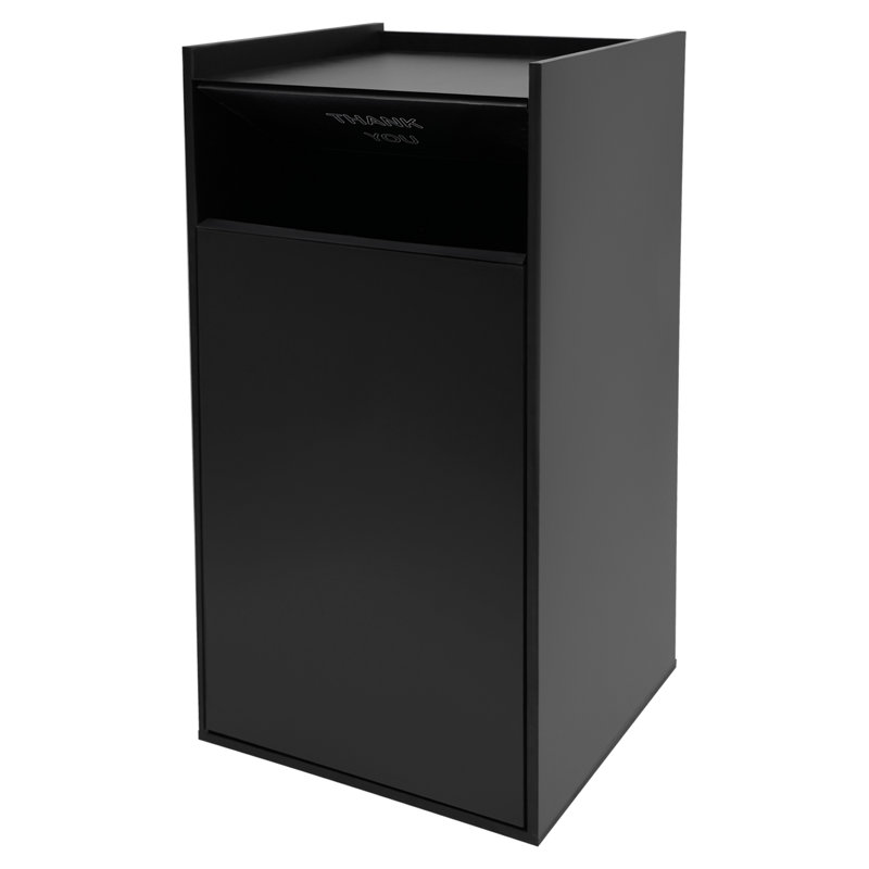 Poubelle en plastique - 30 gallons, Noir, noir, noir, noir