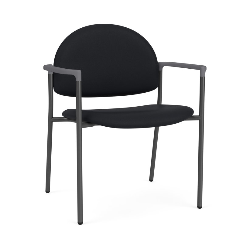Chaise d'invité Chat Chat, Gris anthracite, Noir Modena