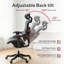 Chaise de bureau ergonomique Nouhaus Kyrix, chaise de bureau grande et haute avec support lombaire et profondeur de siège réglable, chaise d'ordinateur à haut dossier, chaises en filet pivotantes avec roulettes pour bureau personnel, noir-120466834