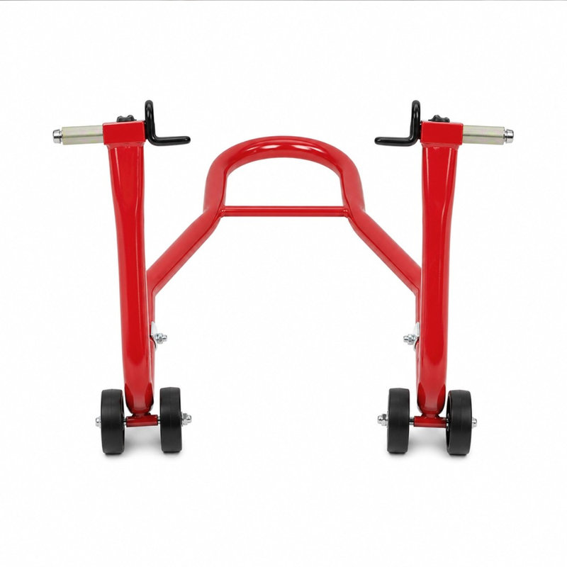 Motorcycle Stand Heavy Duty 500KG Carbon Steel Lift Adjustable Fork Red