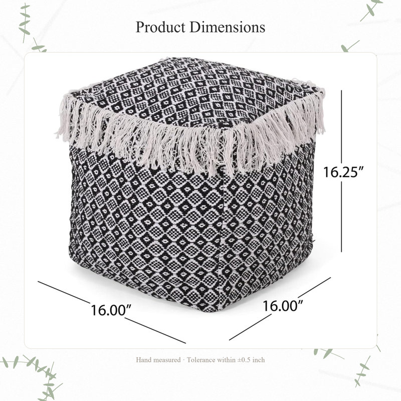 POUF EN COTON TISSÉ