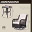 Chaise berçante pivotante avec coussins Shawen-764666981