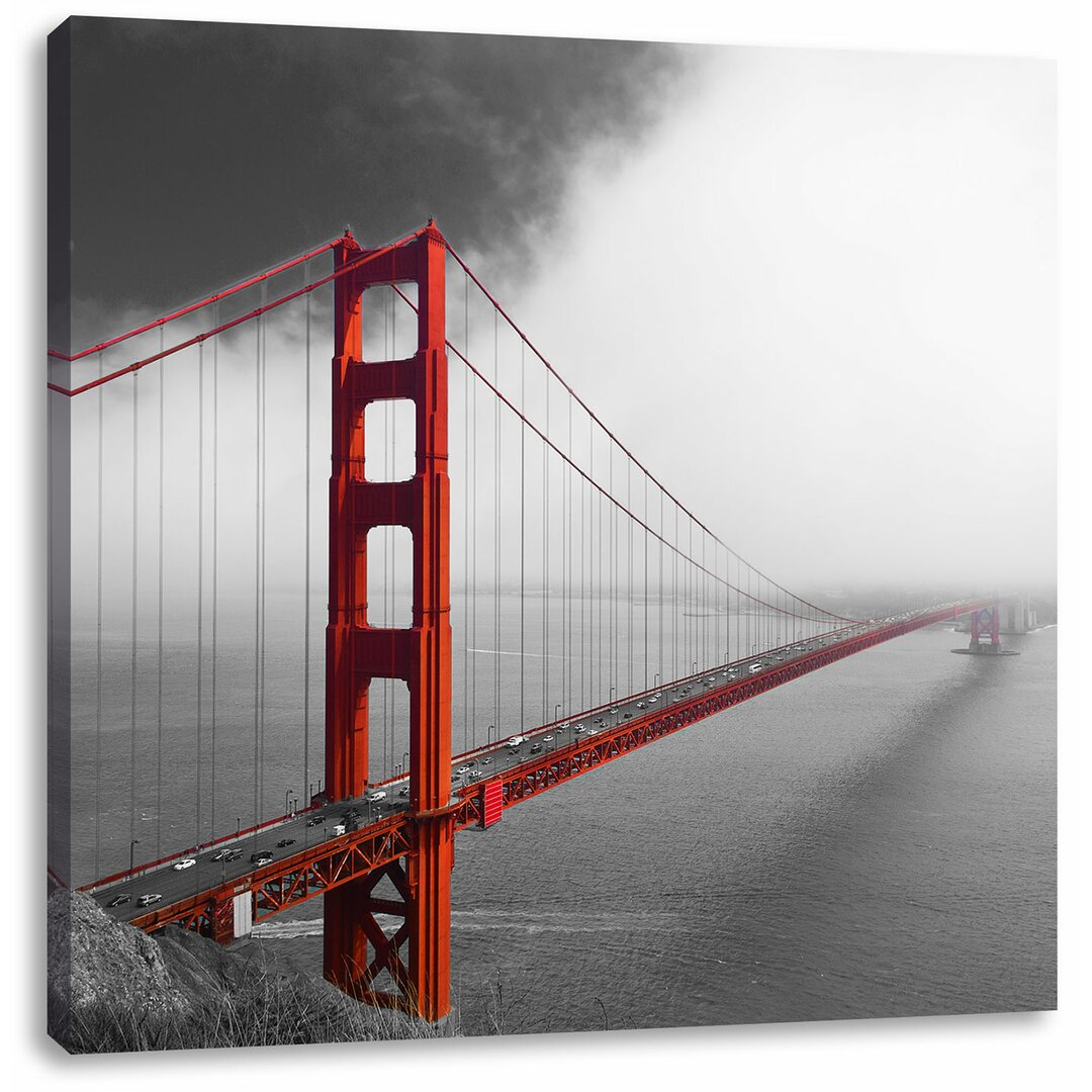 Leinwandbild Rote Golgen Gate Bridge in San Francisco