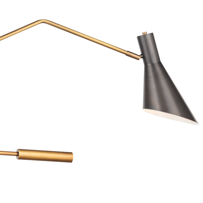 Spyder Chandelier, Blackened Brass