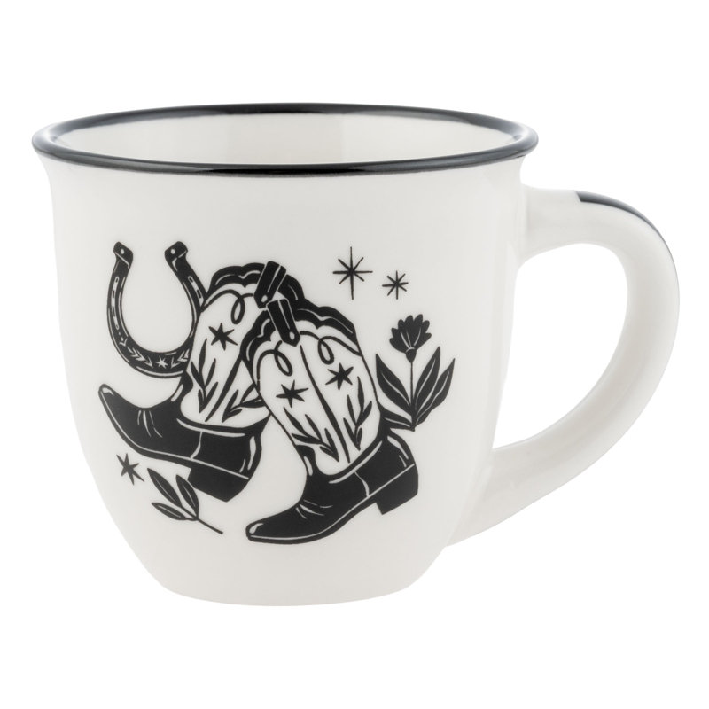 BOHO B&W ESPRESSO MUG WESTERN
