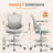 Sweetcrispy Drafting Tall Office Chair Ergonomic High Desk Chair with Flip-up Armrests-425970524-425970525