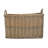 Large Rectangular Hessian Lined Wicker Storage Basket