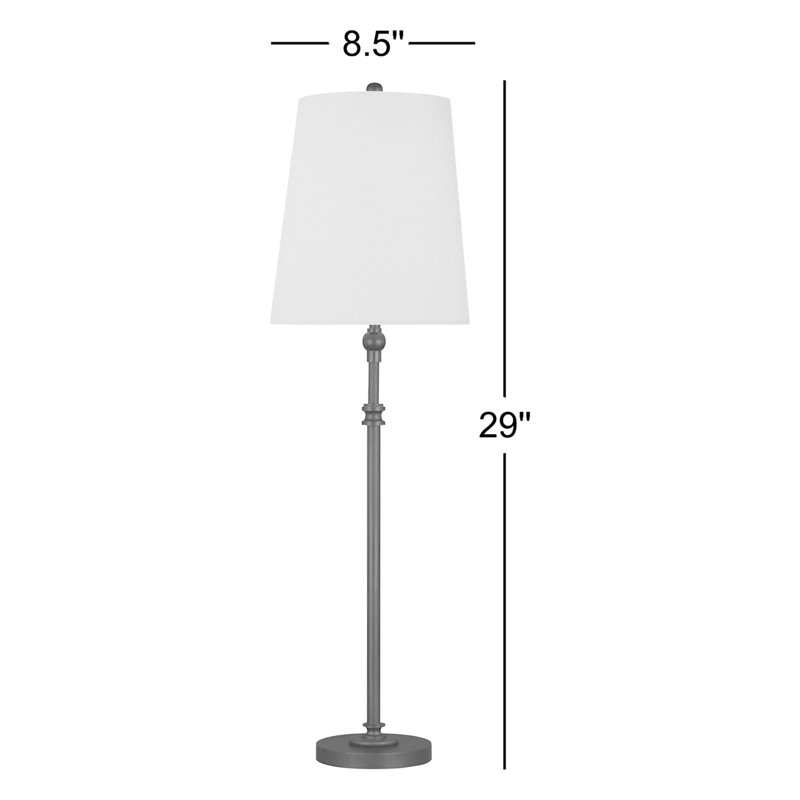 Capri Buffet Table Lamp, Aged Iron