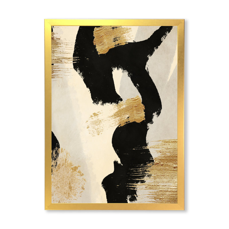 «Glam Collage II», reproduction sur toile encadrée, Cadre doré, H 40 po x l 30 po x P 1,5 po